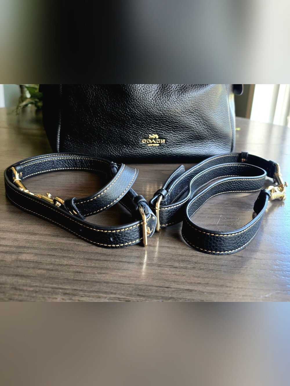 Coach Pennie Convertible Shoulder Bag in Black Pebble Leather With COA - Picture 3 of 13